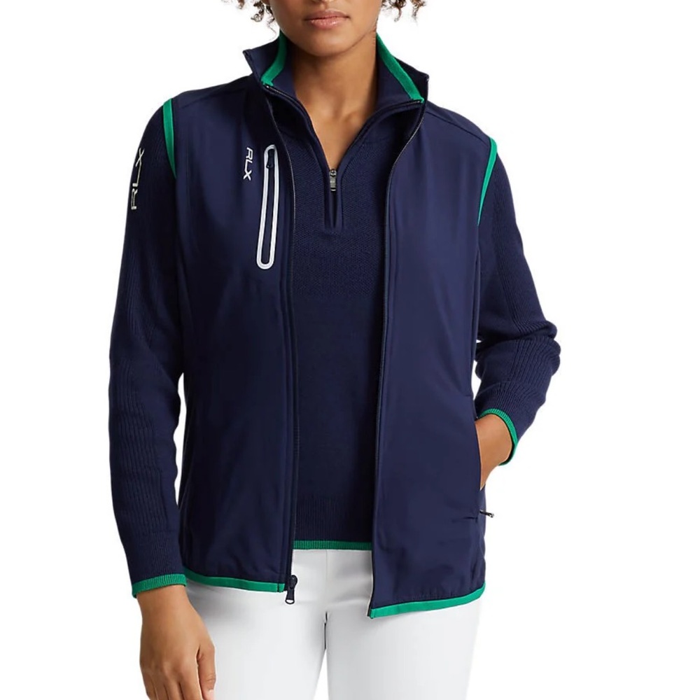 RLX Ralph Lauren navy and green golf vest